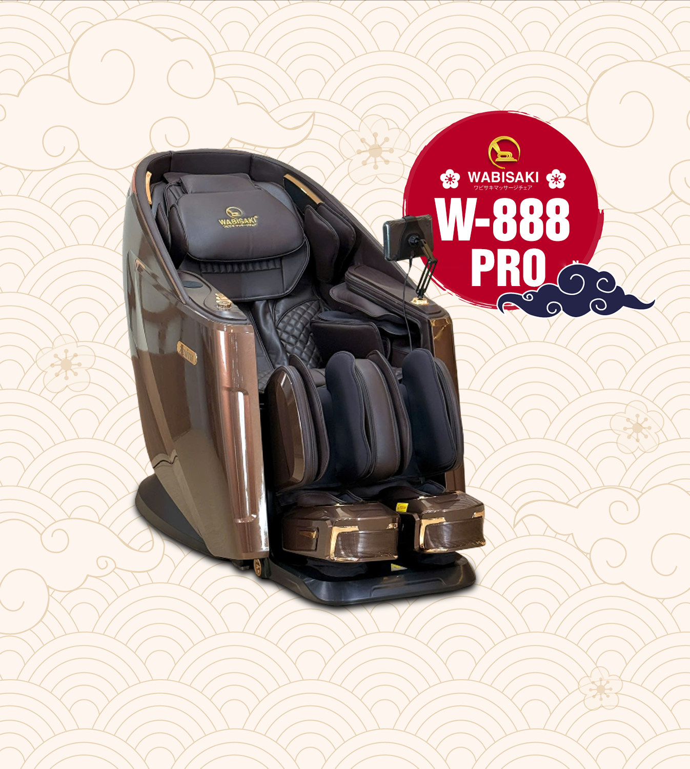 Ghế massage Wabisaki W 888 Pro ( Nâu )