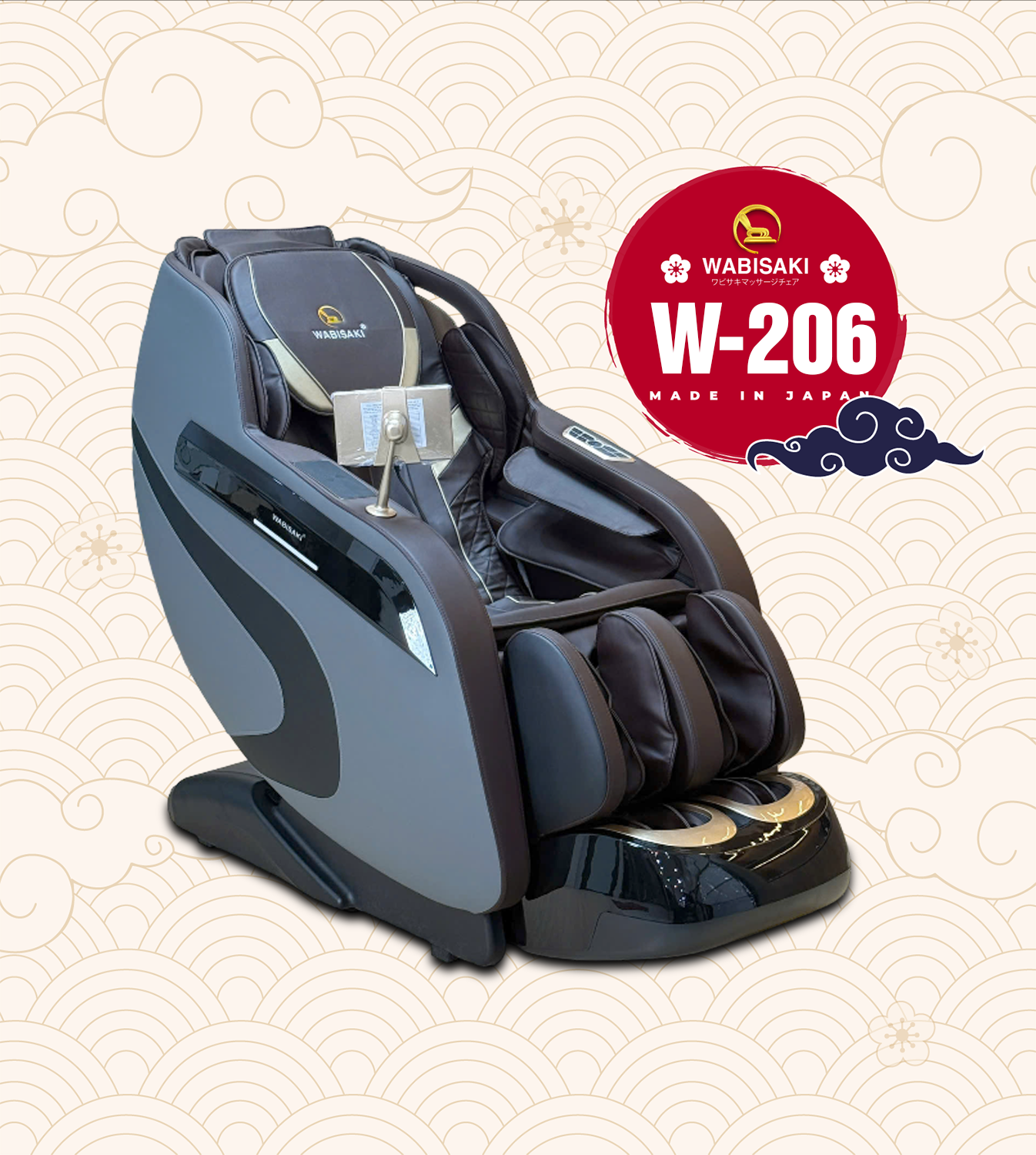 Ghế massage Wabisaki W 206 ( Xám )